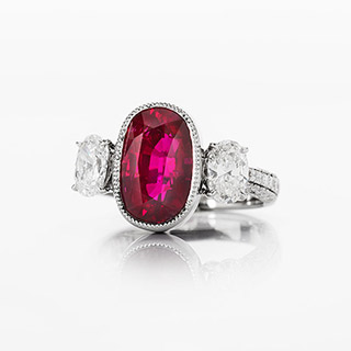 GRS Unheated Pigeon Blood Mozambique Ruby｜GRS ノーヒート ピジョンブラッド モザンビーク ルビー 5.01ct 70859